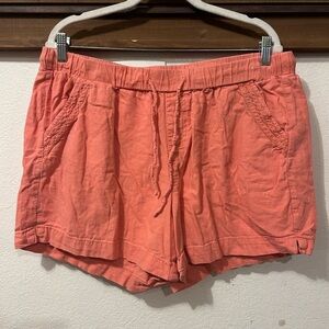Briggs Women's Linen Blend Short, Orange, XLarge (1375)